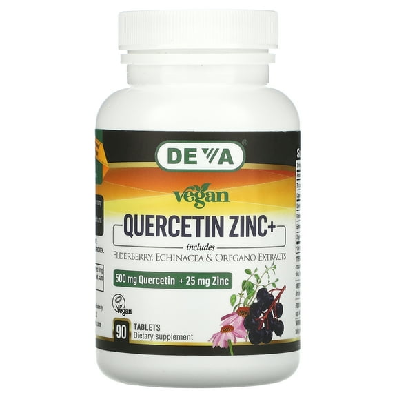 Deva Vegan Vitamins - Quercetin 500mg Zinc&eldr - 1 Each-90 Tab