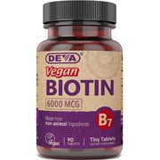 Deva Vegan Vitamins - Vegan Biotin 6000 Mcg - 90 Tablets