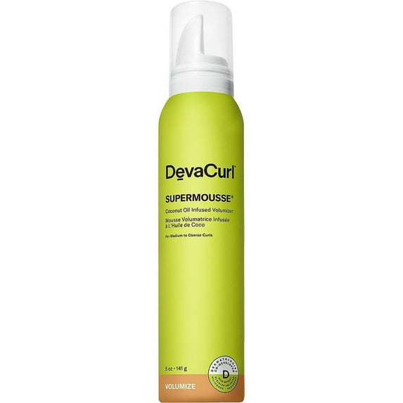 DevaCurl SuperMousse Coconut Oil Infused Volumizer, Hair Mousse, 5 oz