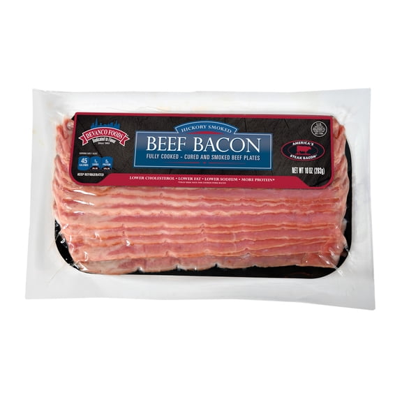Devanco Beef Bacon, 10 oz, Halal, Refrigerated
