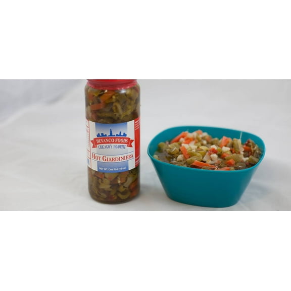 Devanco Giardiniera Hot Jars, 16 Ounce (12 Pack)