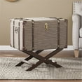 thumbnail image 1 of Devane Linen Trunk File Storage-Material:MDF,Size:25.5"W x 18"L x 25"H, 1 of 2