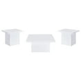 thumbnail image 1 of Devar 3-piece Square Coffee End Table Set White High Gloss, 1 of 15