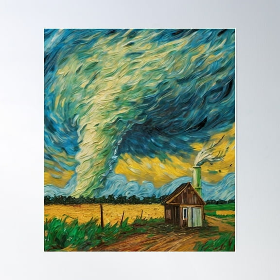 Devastating Tornado In Oklahoma: Capturing Nature'S Power Poster Wall Art, Modern Wall Decor For Living Room Bedroom, 24x36 UNFRAMED
