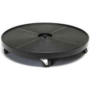 DeVault 24 in x 24 in x 4 in Black High-Density Polyethylene HDPE Plant Stand with Wheels, Heavy Duty , 500 lb Capacity