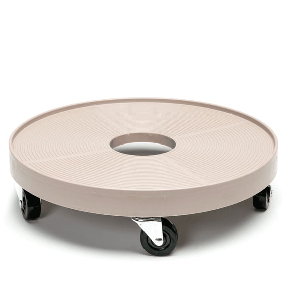 DeVault 16-Inch Plant Dolly with Wheels, Heavy Duty Rolling Plant Caddy with Drainage Hole, Gray Mist, 500 lb Capacity