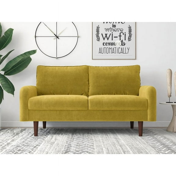 Devault Velvet 57.8" Round Arms Loveseat