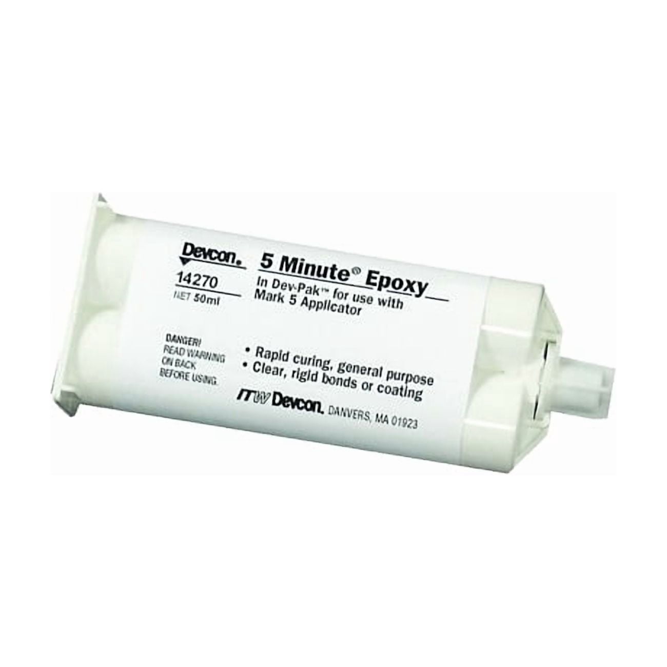 5 Minute® Epoxy, 50 mL, Dual Cartridge, Colorless to Light Yellow