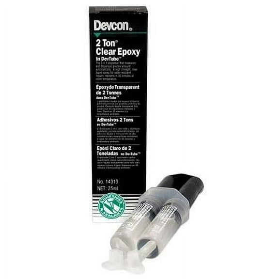 Devcon 2-Ton Clear Epoxy Adhesive  25 ml Dev-Tube (2 Pack)