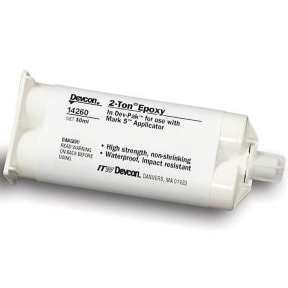 Devcon 2-Ton Clear Epoxy Adhesive – 50 ml Cartridge (2 Pack)