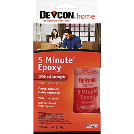 ITW Global Brands Devcon Epoxy S-209 - High Strength, Fast Drying, Water-Resistant - Clear