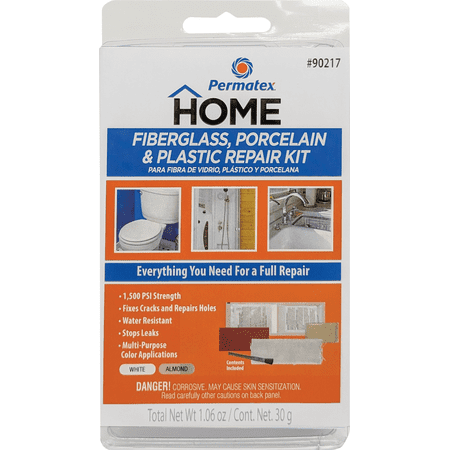 Devcon Fiberglass, Porcelain & Plastic Epoxy Repair Kit - Pack of 2 — Residential Use, Standard Application