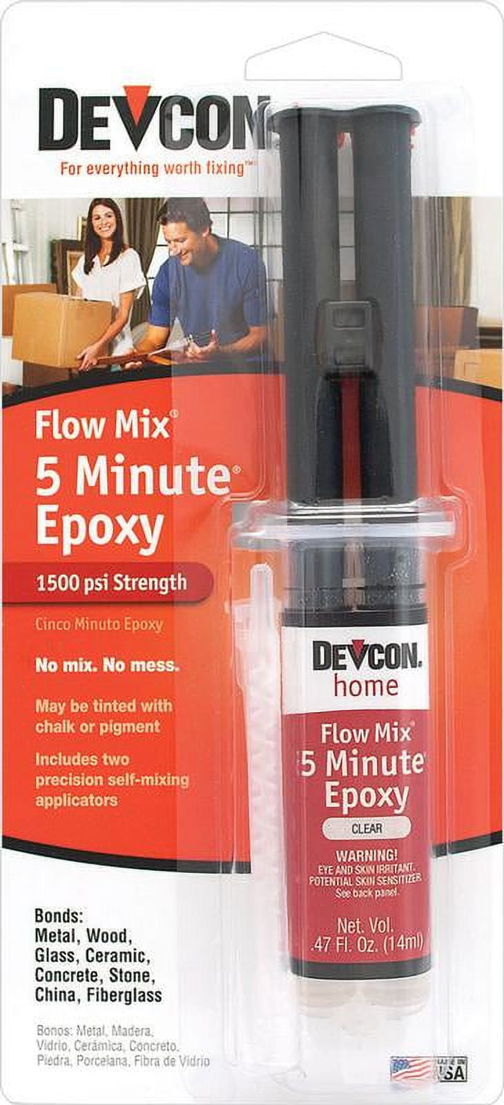 Devcon Flow Mix 5 Minute Epoxy Adhesive, 047 fl oz