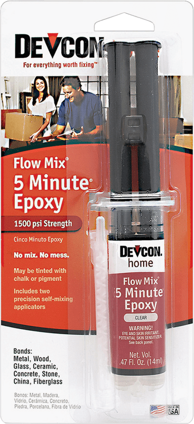 Using Davcon Devcon Flow-Mix 5 Minute Epoxy - Pack of 4 — Construction & DIY Use ...