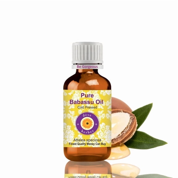 Deve Herbes Babassu Oil (Attalea speciosa) - 5ml (0.16 FL Oz ) - 100% Natural Cold Pressed Oil - for Hair Softening, Skin Moisturizing & External Use - without Dropper