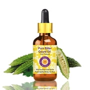 Deve Herbes Bitter Gourd Oil Momordica charantia - 10ml 0.33 FL Oz  - 100% Natural Cold Pressed Oil - for Scalp Massage, Hair Care & External Use - with Dropper