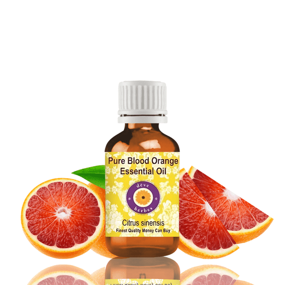 Deve Herbes Blood Orange Essential Oil (Citrus Sinensis) - 1.69 Fl Oz (50ml) - 100% Natural Blood Orange Oil - for Diffuser, Skin Care & Uplifting Aroma - without Dropper