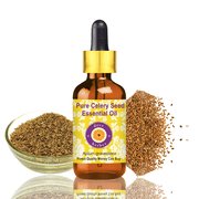 Deve Herbes Celery Seed Essential Oil Apium Graveolens - 0.33 Fl Oz 10ml - 100% Natural Celery Seed Oil - for Massage, Detox Blends & Aromatherapy - with Dropper