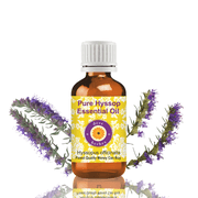Deve Herbes Hyssop Essential Oil Hyssopus Officinalis - 0.50 Fl Oz 15ml - 100% Natural Hyssop Oil - for Aromatherapy, Respiratory Support & Blends - without Dropper