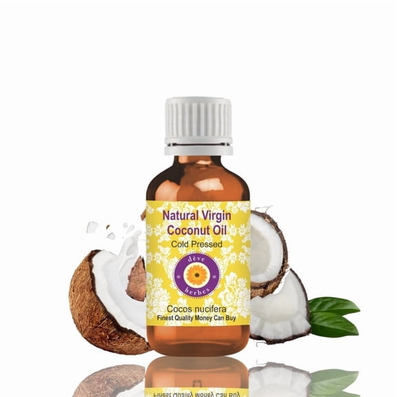 Deve Herbes Natural Virgin Coconut Oil (Cocos nucifera) - 5ml (0.16 FL Oz ) - 100% Natural Cold Pressed Oil - for Skin Moisturizing, Hair Care & External Use - without Dropper