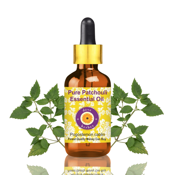 Deve Herbes Patchouli Essential Oil (Pogostemon Cablin) - 0.16 Fl Oz (5ml) - 100% Natural Patchouli Oil for Perfume, Skin Care & Aromatherapy - with Dropper