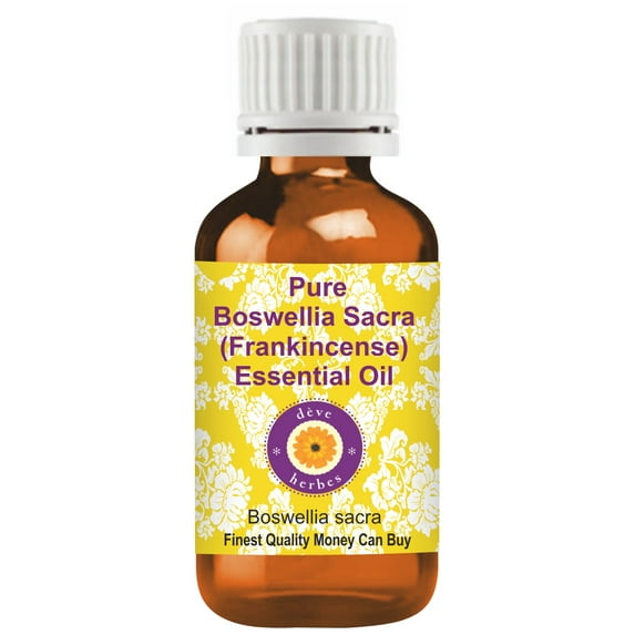 Deve Herbes Pure Boswellia Sacra (Frankincense) Essential Oil (Boswellia sacra) Natural Therapeutic Grade Steam Distilled 5ml (0.16 oz)