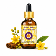 Deve Herbes Pure Cassia Essential Oil Cinnamomum cassia with Glass Dropper Natural Therapeutic Grade Steam Distilled 10ml 0.33 oz