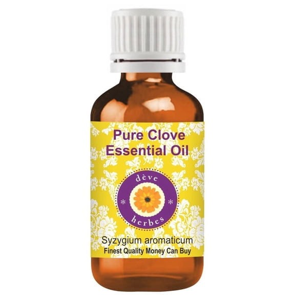 Deve Herbes Pure Clove Essential Oil (Syzygium aromaticum) Steam Distilled, Natural & Aromatherapy Use 10ml
