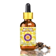 Deve Herbes Pure Clove Essential Oil Syzygium aromaticum with Glass Dropper Natural Therapeutic Grade Steam Distilled 15ml 0.50 oz