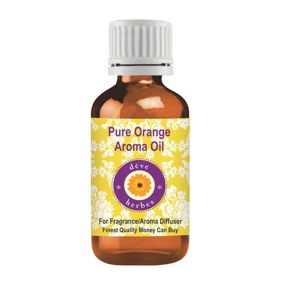 Deve Herbes Pure Orange Aroma Oil (Suitable for Aroma Diffuser) Natural Therapeutic Grade 10ml (0.33 oz)