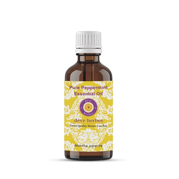 Deve Herbes Pure Peppermint Essential Oil (Mentha piperita) Steam Distilled, Natural & Aromatherapy Use 5ml