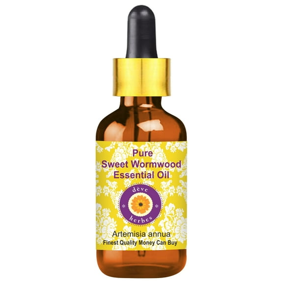 Deve Herbes Pure Sweet Wormwood Essential Oil (Artemisia annua) with Glass Dropper Natural Therapeutic Grade Steam Distilled 15ml (0.50 oz)