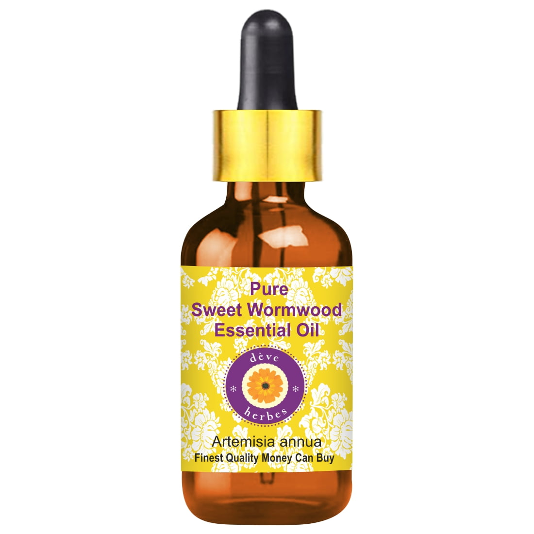 Deve Herbes Pure Sweet Wormwood Essential Oil (Artemisia annua) with Glass Dropper Natural Therapeutic Grade Steam Distilled 30ml (1 oz)