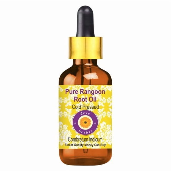 Deve Herbes Rangoon Root Oil (Combretum indicum) - 10ml (0.33 FL Oz ) - 100% Natural Oil - for Hair Massage, Aromatic Use & External Use - with Dropper