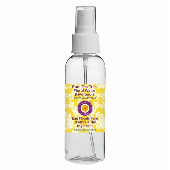 Deve Herbes Tea Tree Floral Water (Hydrosol) (Melaleuca Alternifolia) PET Bottle 100ml for Face Mist, Skin Care & Daily Refreshing Use