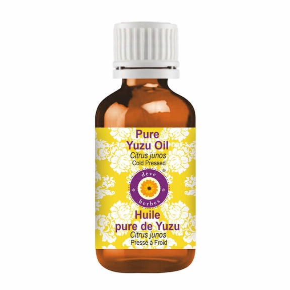 Deve Herbes Yuzu Essential Oil (Citrus junos) - 5ml (0.16 FL Oz ) - 100% Natural Yuzu Carrier Oil - for Aromatherapy, Diffuser Blends, Perfumery & External Use - without Dropper