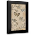 thumbnail image 1 of Devellier, Deborah 14x24 Black Modern Framed Museum Art Print Titled - Papillion Decoratif II, 1 of 5