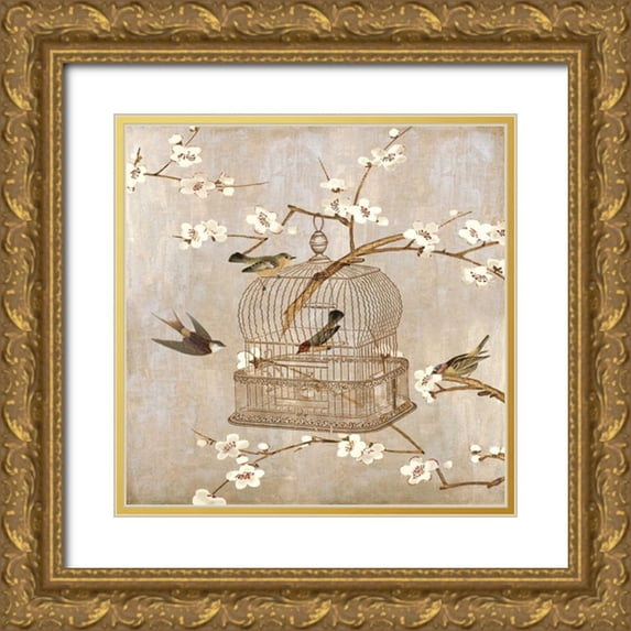 Devellier, Deborah 15x15 Gold Ornate Wood Framed with Double Matting Museum Art Print Titled - At Home I
