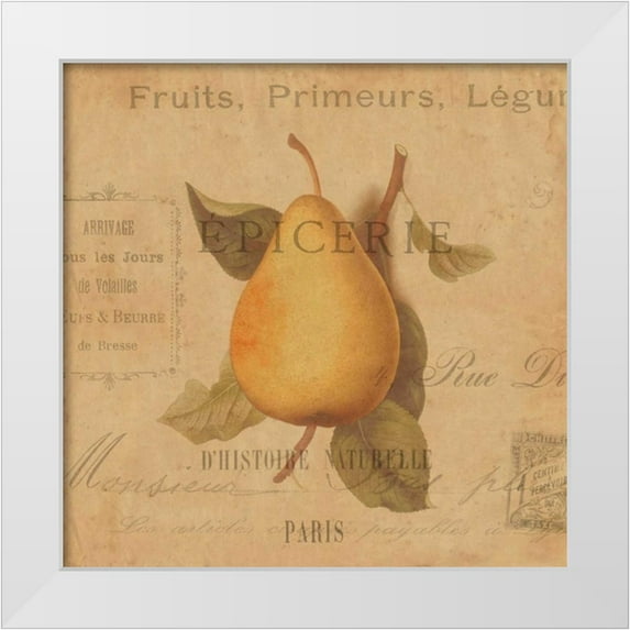 Devellier, Deborah 15x15 White Modern Wood Framed Museum Art Print Titled - Poire