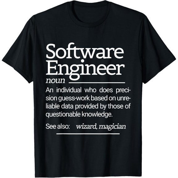 Developer Definition Software Engineer Coder Definition IT T-Shirt