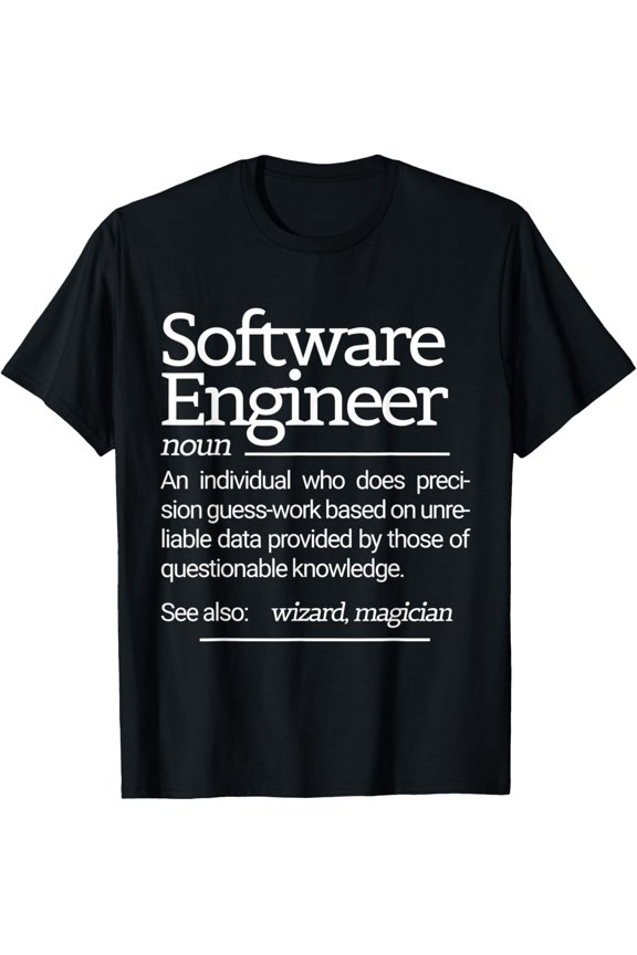 Developer Definition Software Engineer Coder Definition IT T-Shirt