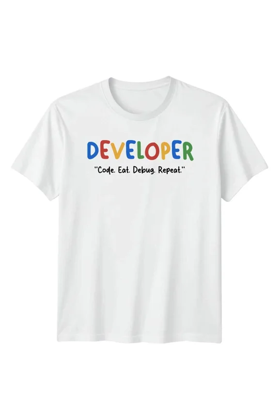 Developer Eat Code Debug Repeat Programming Design T-shirt