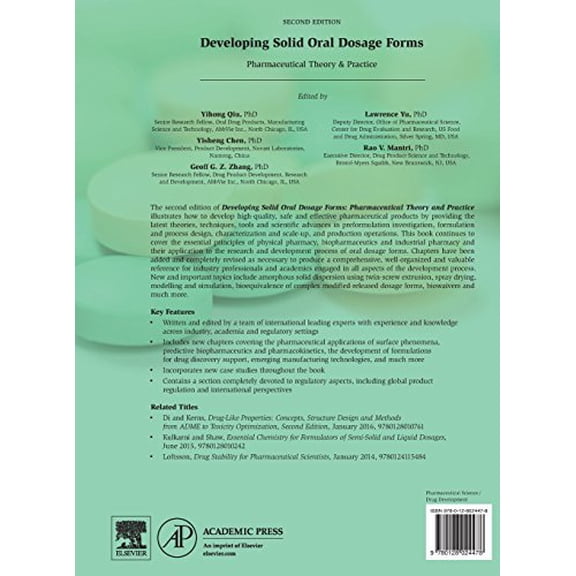 Pre-Owned Developing Solid Oral Dosage Forms: Pharmaceutical Theory and Practice