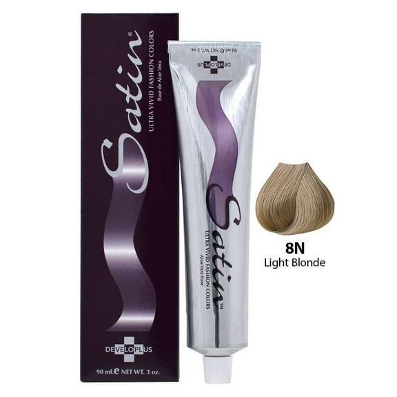 Developlus Satin, 8N Light Blonde 3 Oz Tube,Pack of 2