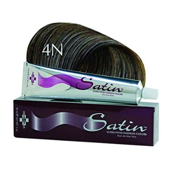 Developlus Satin Semi Permanent Hair Color, 4N Brown, 3 Oz, 6 Pack