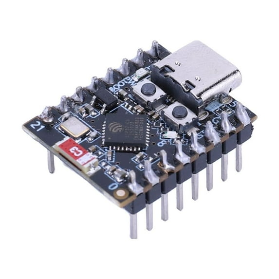 Development Board Esp32-C3 Supermini Development Board Wifi Bluetooth-Compatible Board for Iot Controlling Scenarios. Microcontroller with Battery Charge, Power Efficient, and Rich Interface(Welded)