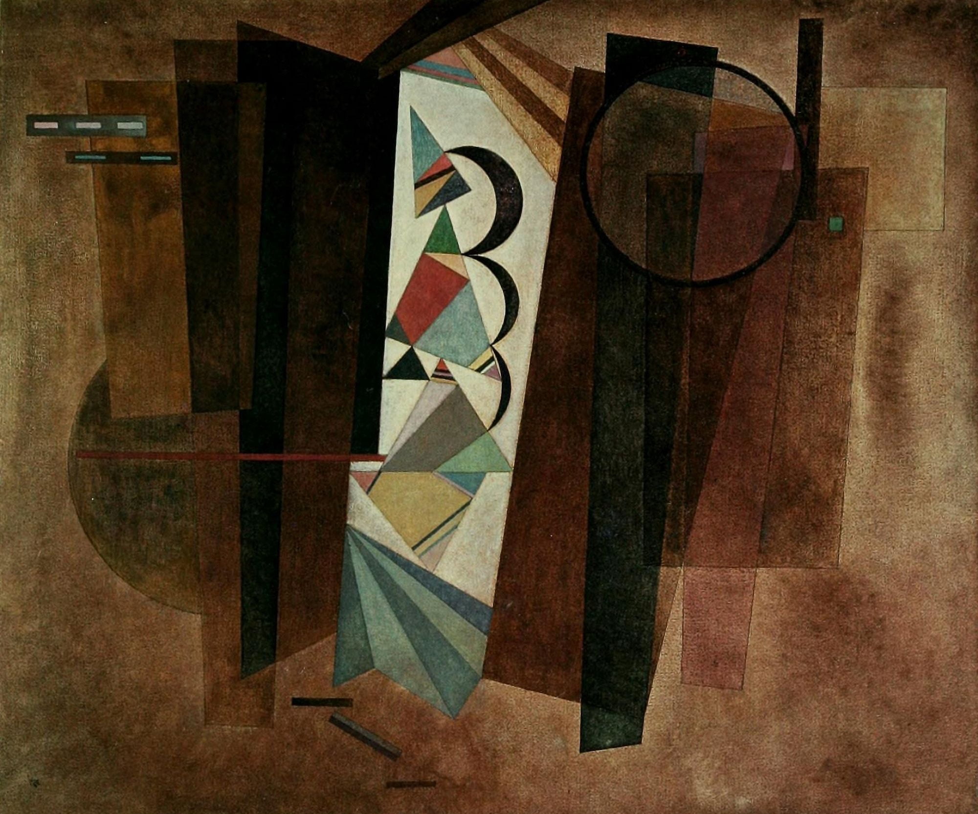 Development in Brown 1933 Canvas Art - Wassily Kandinsky (18 x 24)