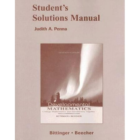 Student Solutions Manual for Developmental Mathematics [Paperback - Used]