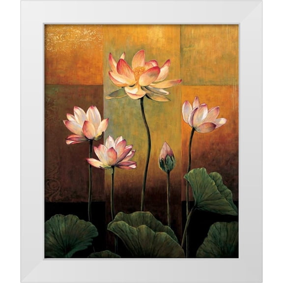 Deveraux, Jill 20x23 White Modern Wood Framed Museum Art Print Titled - Lotus