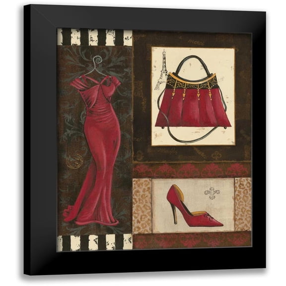 Devereux, Sophie 12x14 Black Modern Framed Museum Art Print Titled - Fashion Collage I